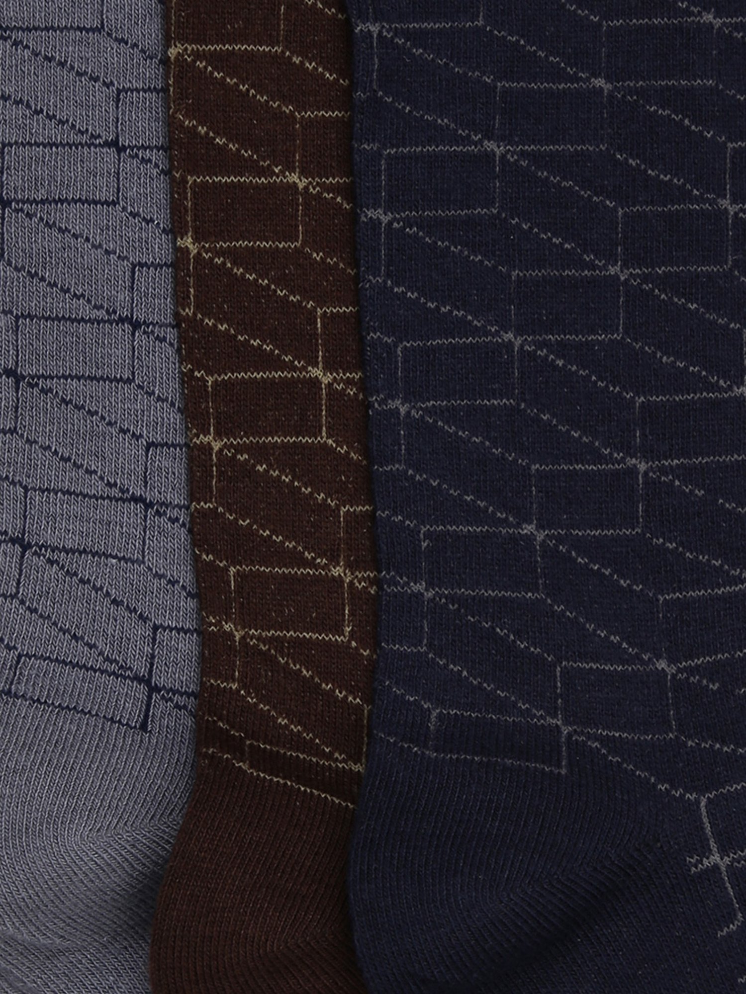 Sokker Multicolor Cotton Striped Socks - Set of 3