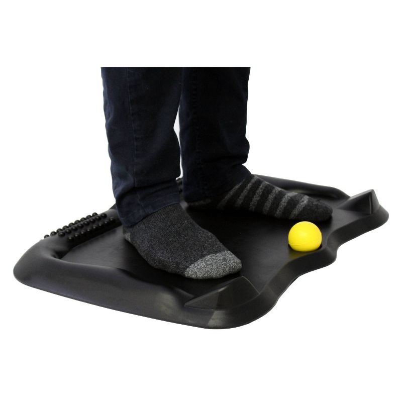 Topographical Energizing Floor Mat Black - Rocelco