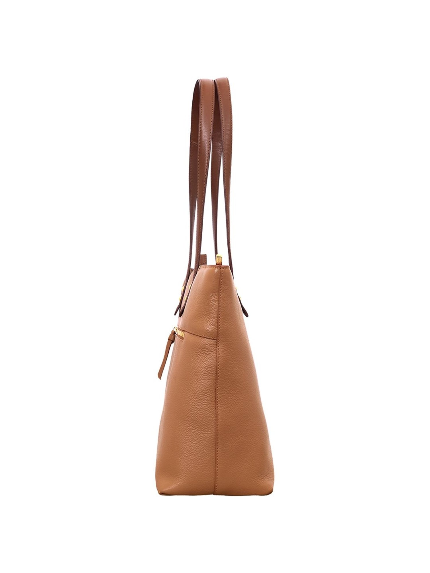 Eske Vesta Tan Solid Medium Shoulder Handbag