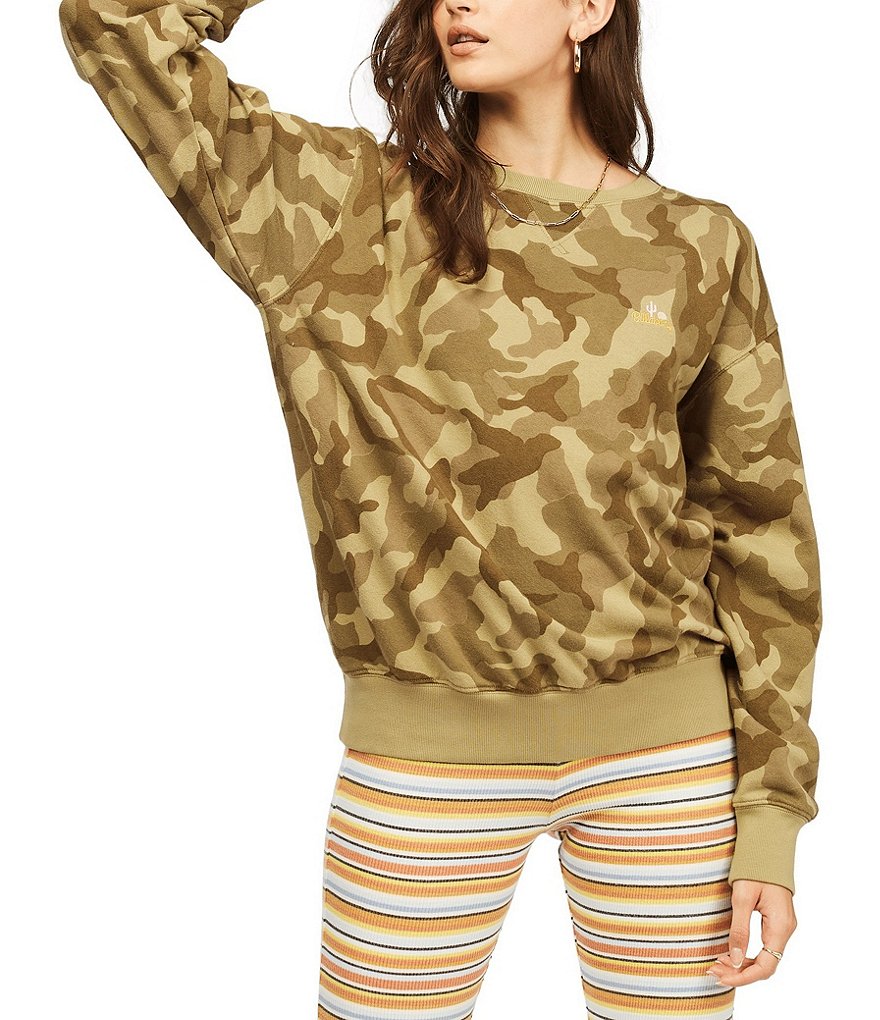 Billabong After Surf Camo Print Sweatshirt