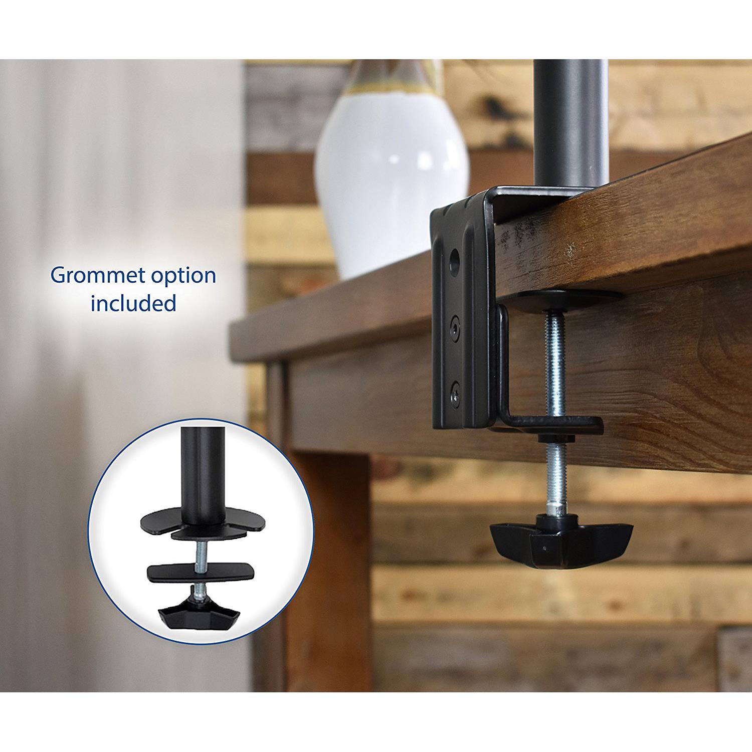 VIVO Dual LCD Monitor Desk Mount Stand Heavy Duty Stacked, Holds Vertical 2 Screens up to 32" (STAND-V002T)