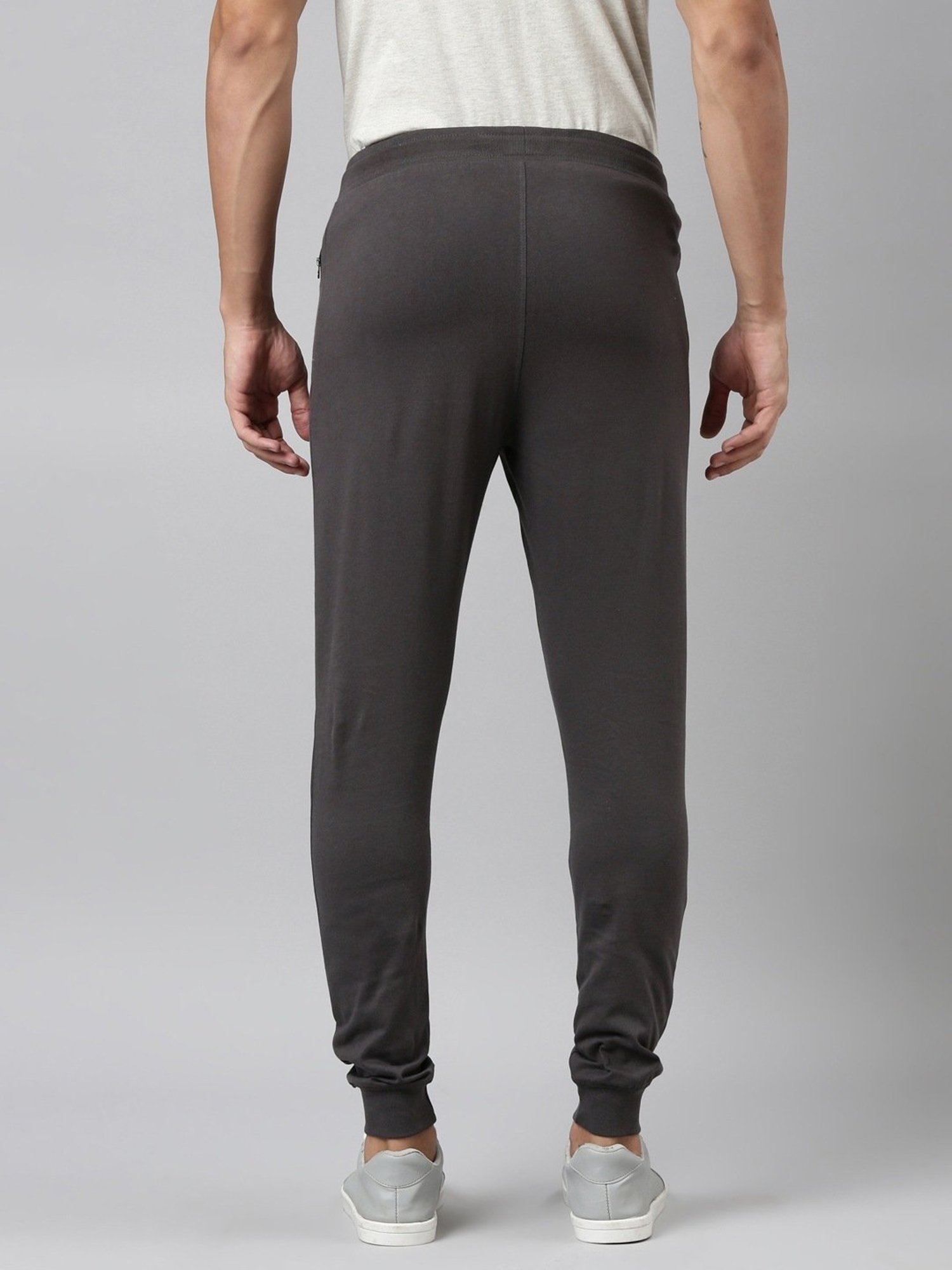 Dixcy Scott Maximus Grey Cotton Regular Fit Sports Joggers