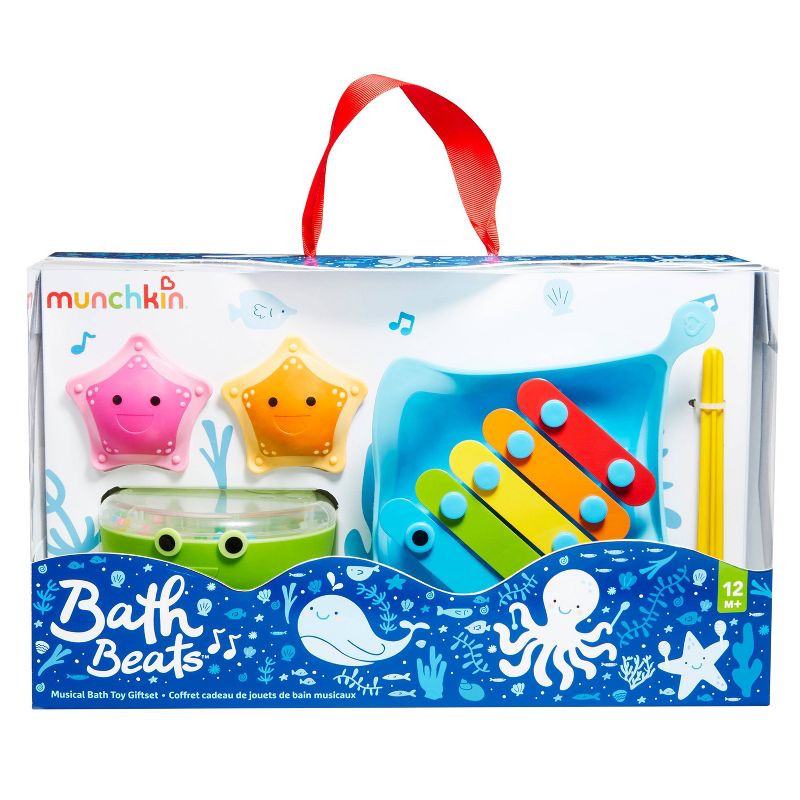 Munchkin Bath Beats Musical Bath Toy Xylophone Bath Drum and Shakers Gift Set