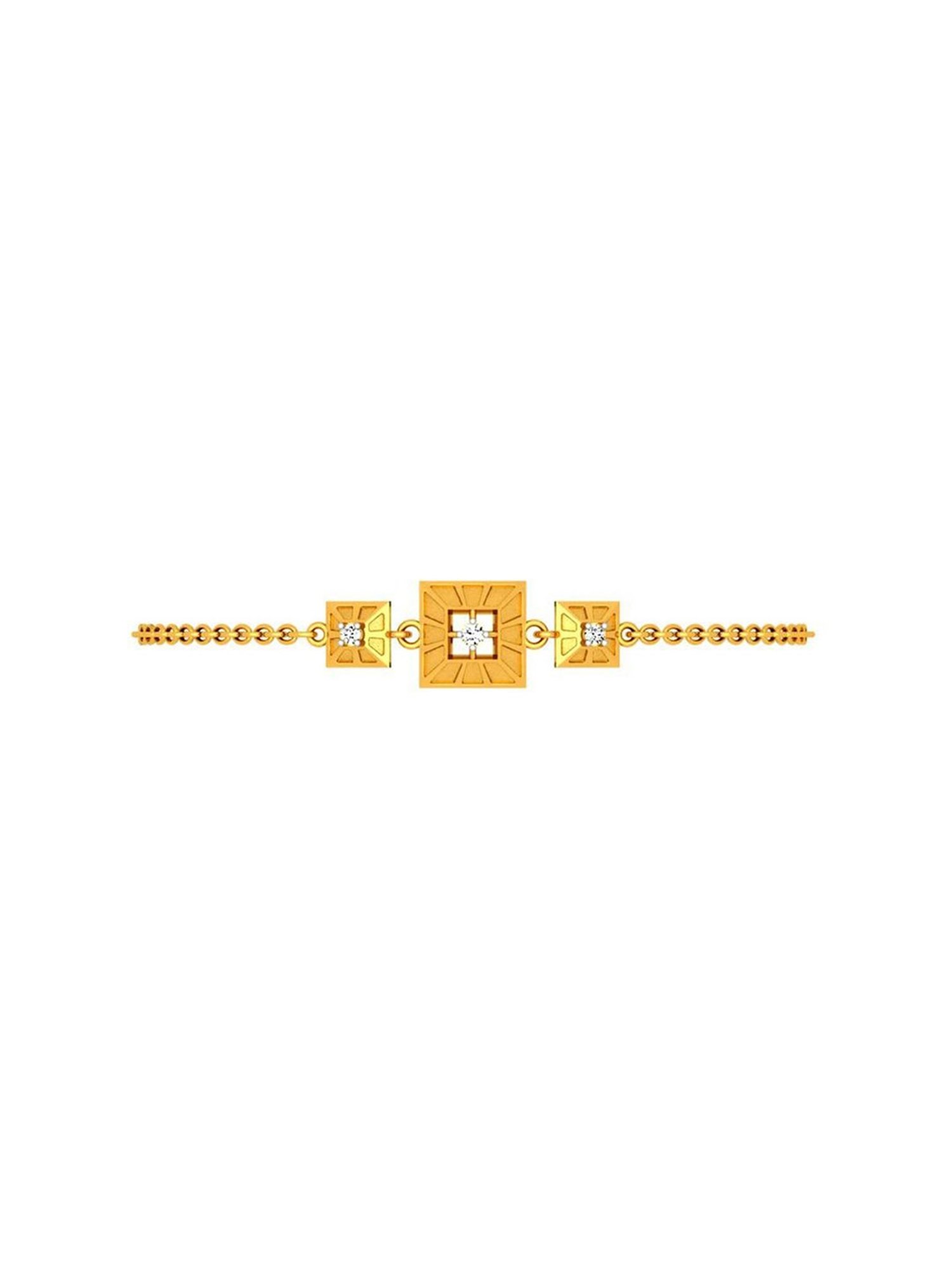 P.C. Chandra Jewellers 22k Yellow Gold Square Squad Bracelet