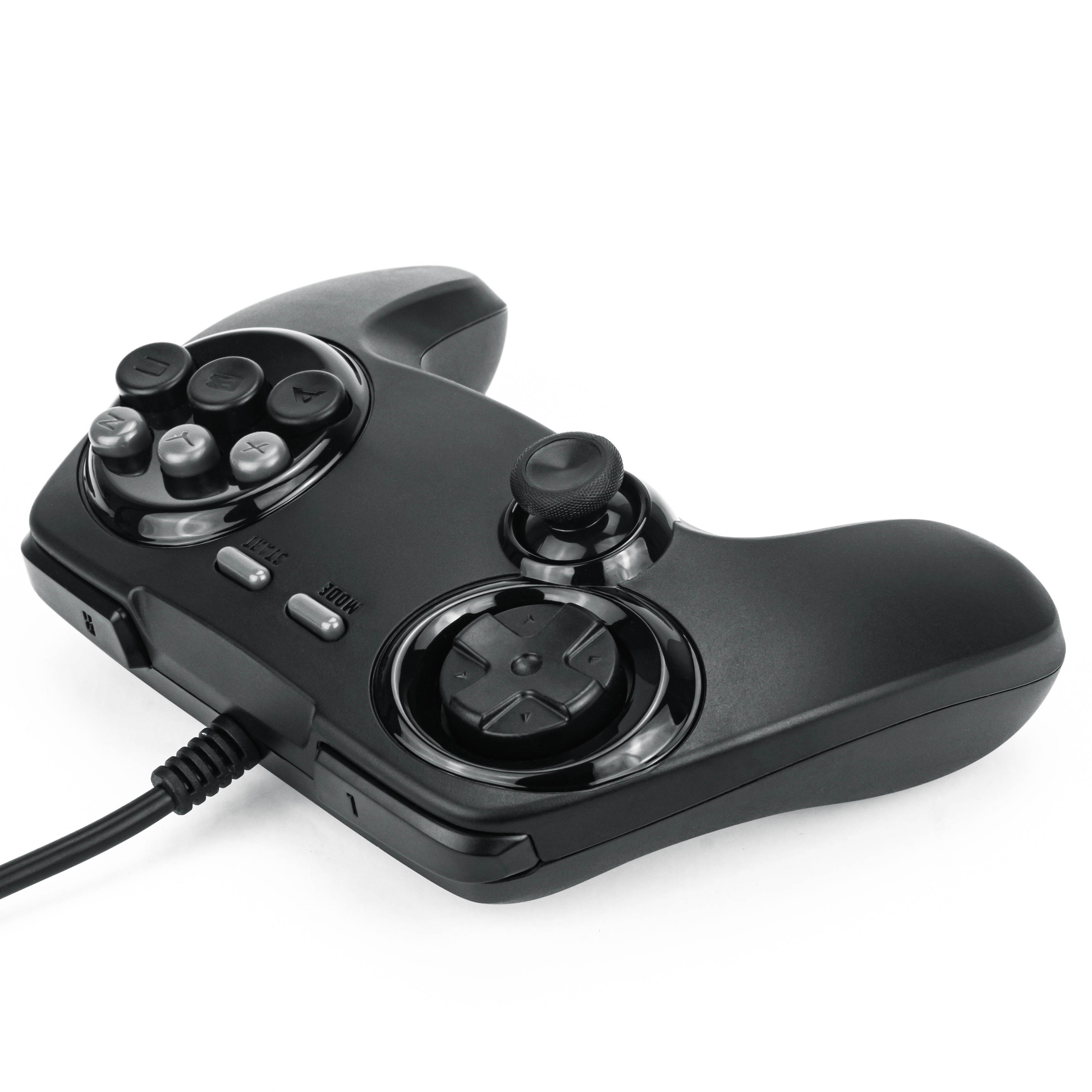 Retro Fighters BrawlerGen Sega Genesis & Sega Saturn Controller - Black