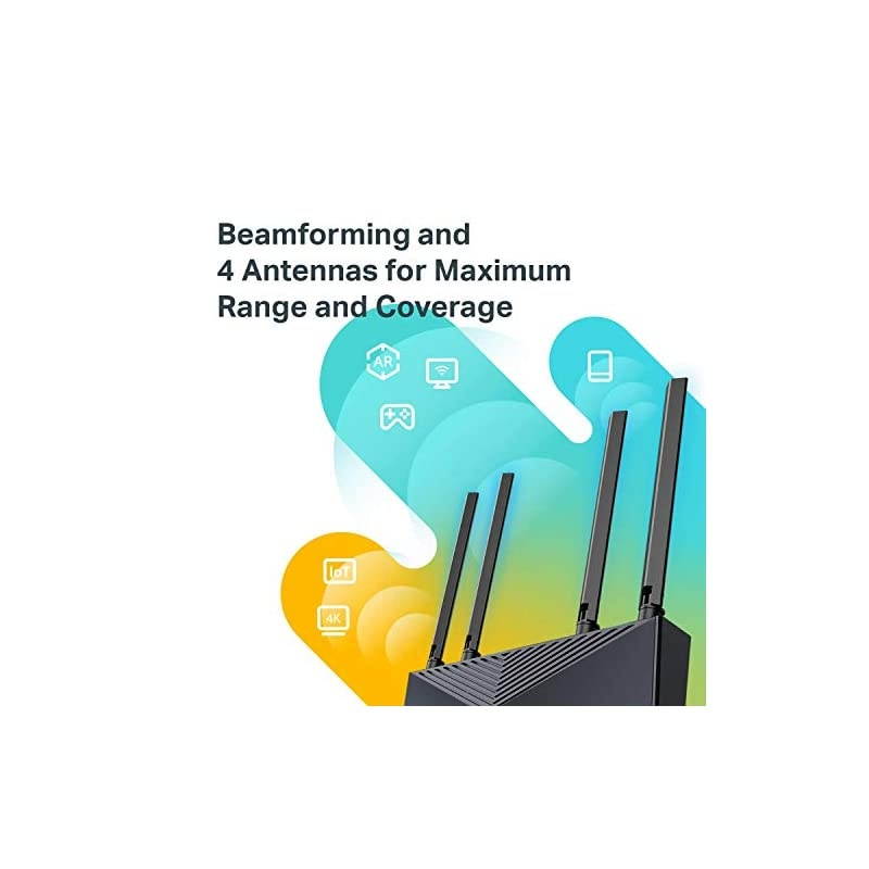 Wifi 6 AX1500 Smart WiFi Router 80211ax Router 4 Gigabit LAN Ports Dual Band AX RouterBeamformingOFDMA MUMIMO Parental Controls Works with AlexaArcher AX10