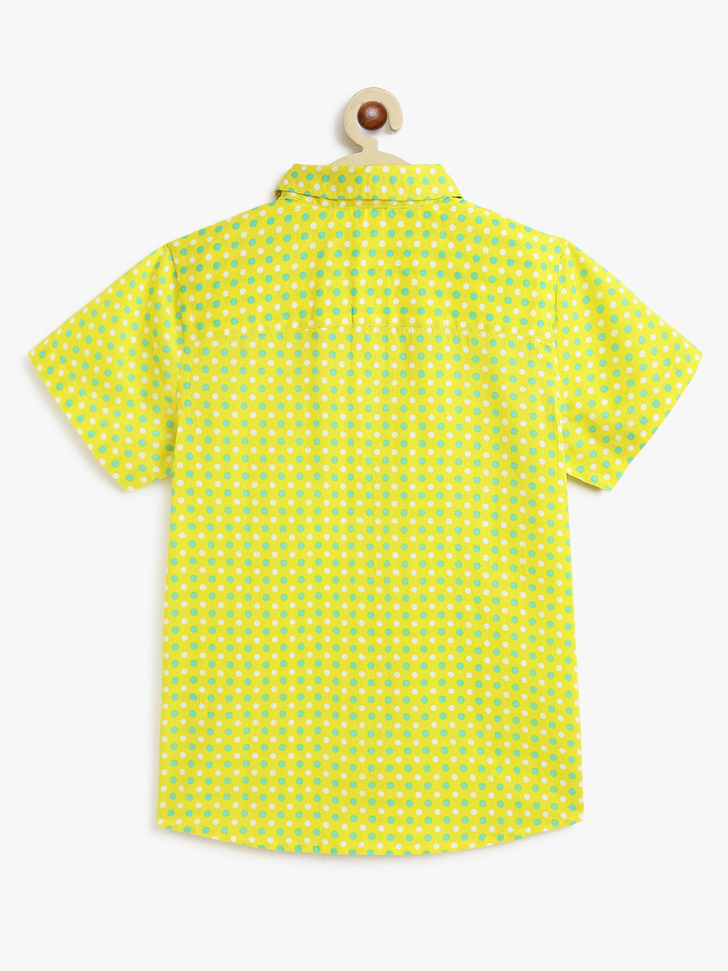 Campana Kids Yellow & Green Printed Shirt