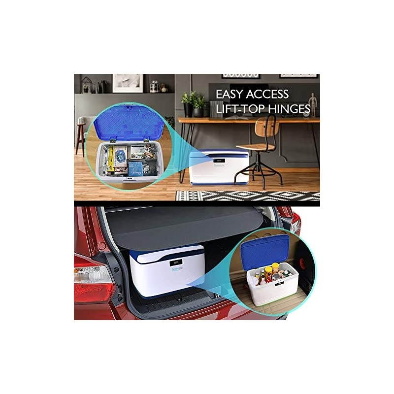 Locking Storage Container Bin - 8 Gallon Large Capacity - Stackable Storage Tote Deck Tough Box - Durable Plastic Household Organizer Bin with Lid, Combination Lock Security - SLSBIN10