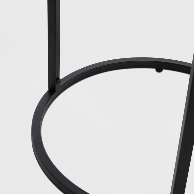 Wilson Round Side Table Carbon Black - ClickDecor