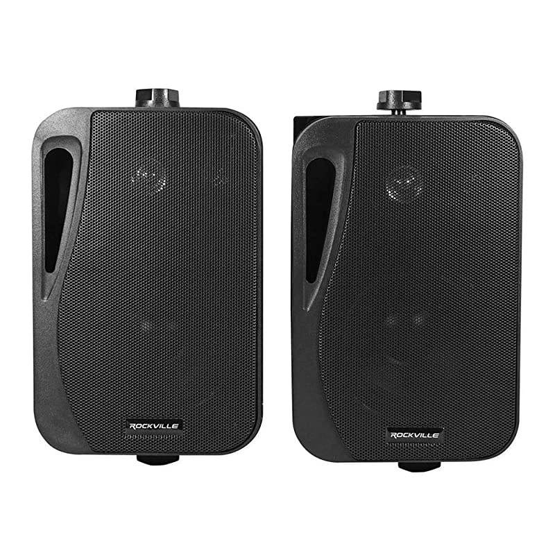 2)  HP4S-8 BK 4" Outdoor/Indoor Swivel Home Theater Speakers in Black, 4 inch 8 Ohm