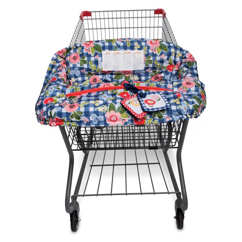 Boppy Shopping Cart and Restaurant High Chair Cover - Navy Blooms