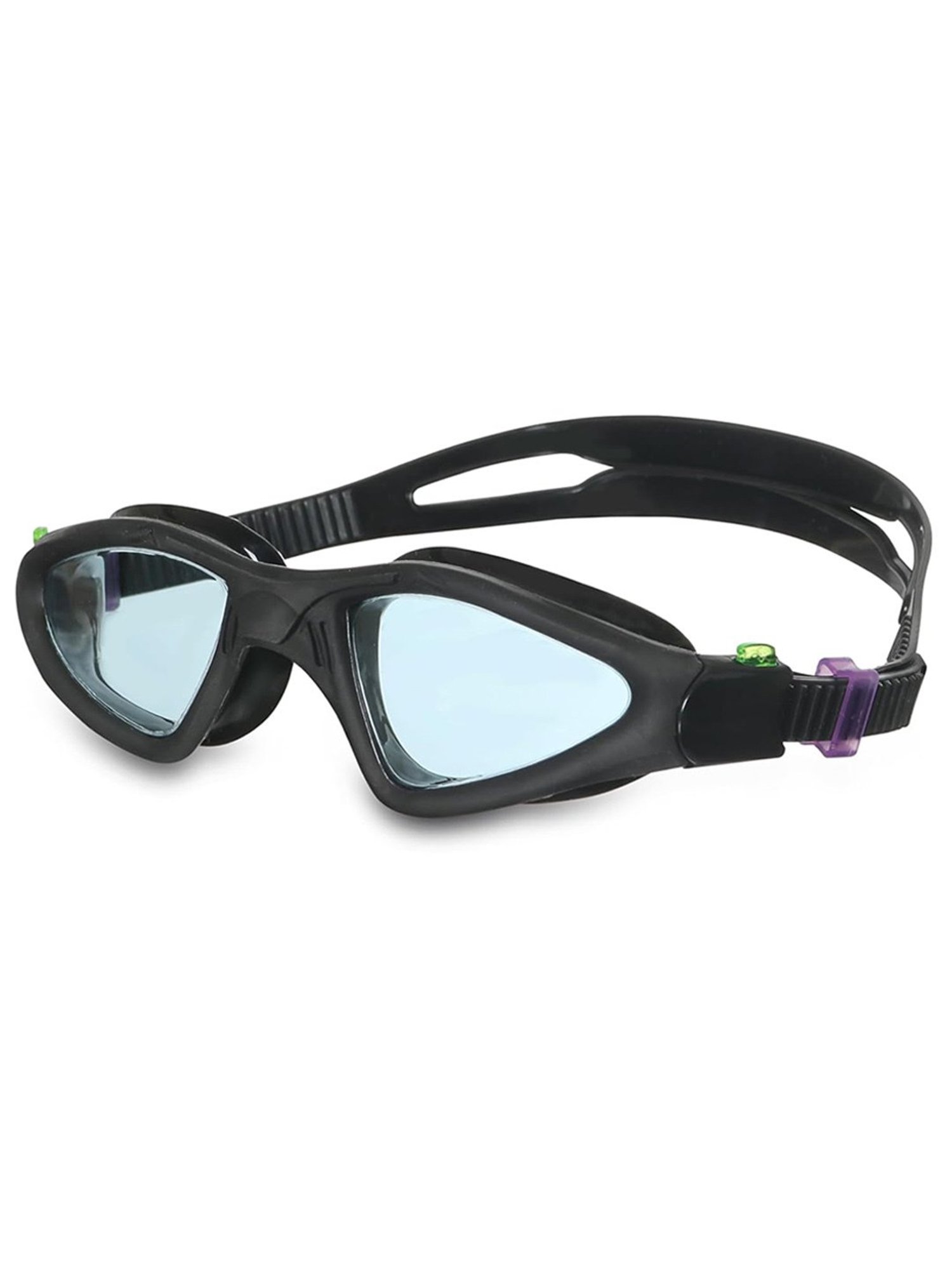 Viva Swimming Elevate High Perofrmance Silicone with Adjustable Buckle Swimming Goggles (Black)