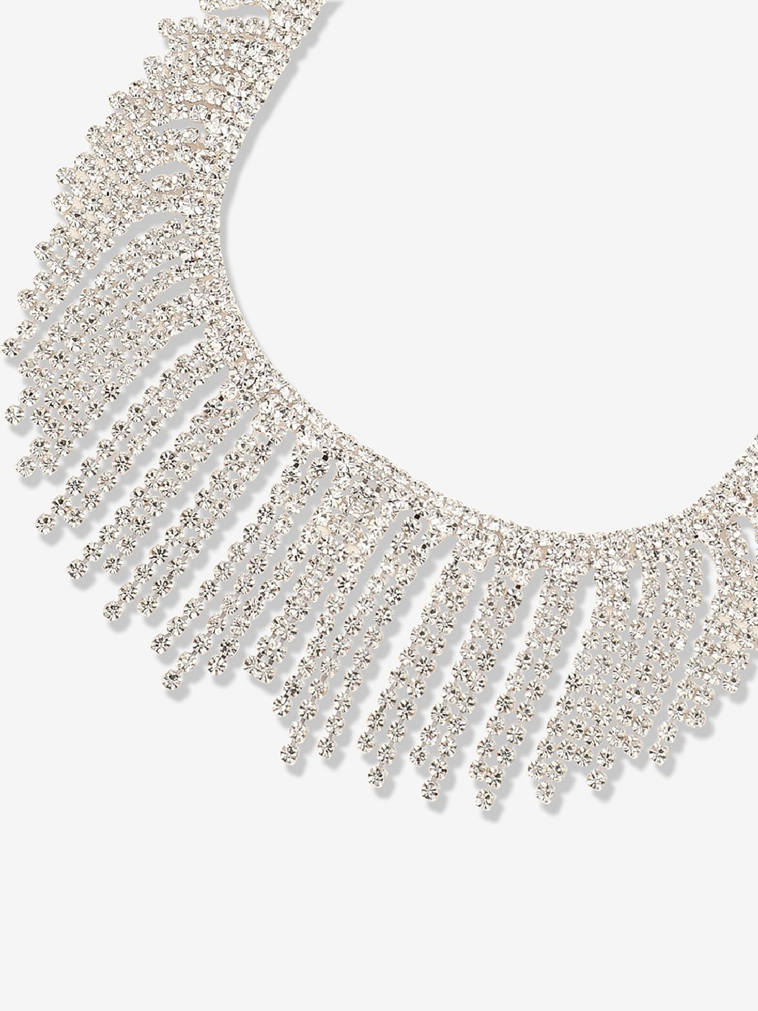 Sohi Silver Plated Designer Party Necklace and Earring Set For Women