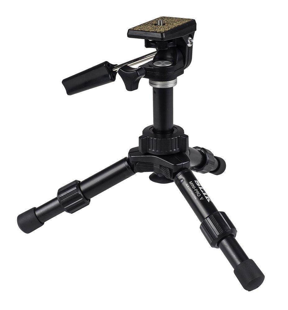 Slik Mini-Pro V Tripod with 2-Way Pan/Tilt Head - Supports 3.3 lb (1.5 kg)