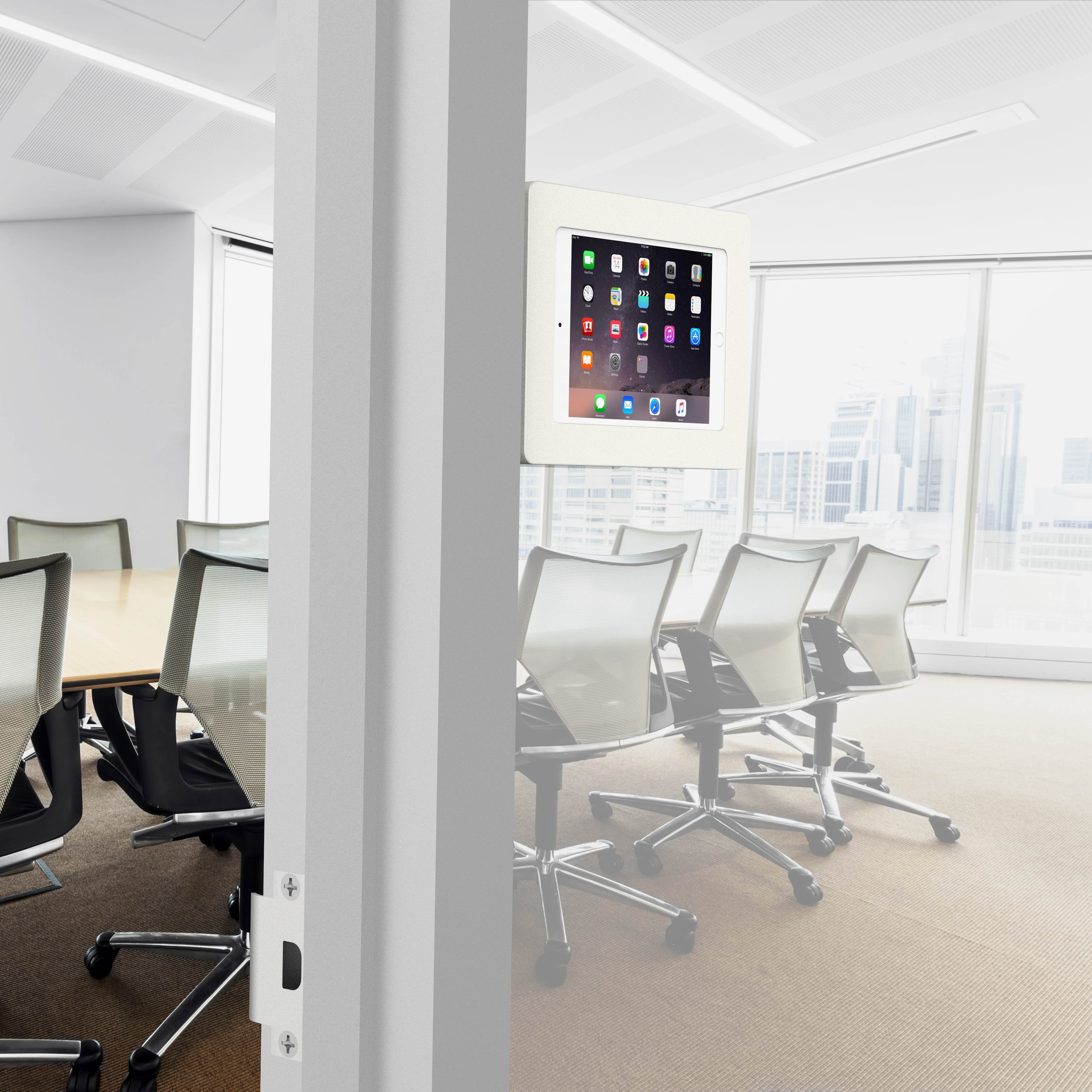 VidaMount White Enclosure and Tilting Removable Glass Mount [Bundle] compatible with iPad Mini 1/2/3