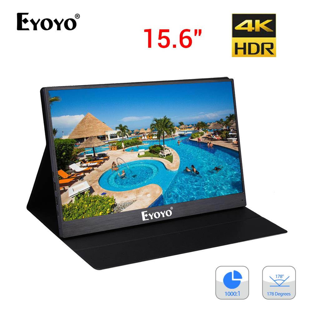 15.6 Inch 4K Portable Game Monitor for PS4 PS4 PRO Xbox NS HD 3840 2160 IPS Type C Screen with HDR Speaker