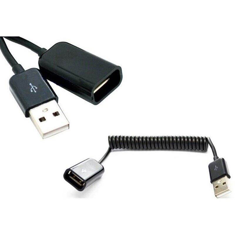 Spiral Coiled USB A male  to A female  adapter adaptor Cable 1M 3FT
