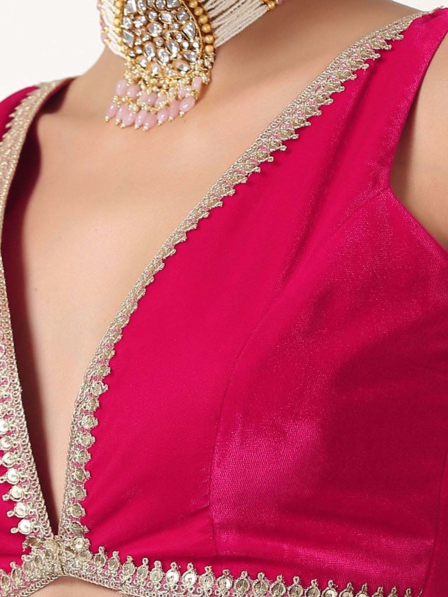 Swtantra Pink Plain Readymade Blouse