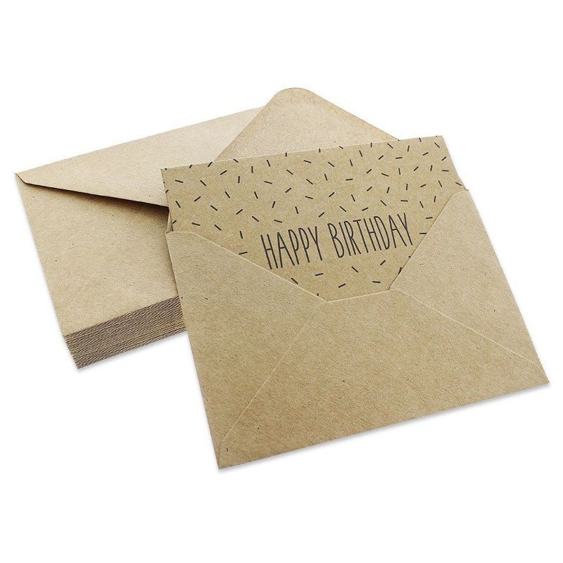 36-Pack All Occasion Cards Box Set, Kraft Paper, Includes Birthday, Congrats, Sympathy, Thank You, Blank Inside, Envelopes Included, 4 x 6 inches