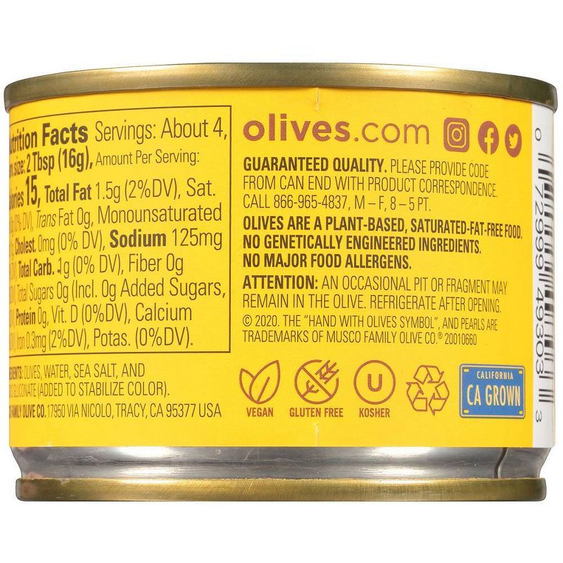 Pearls Sliced Ripe Black Olives - 2.25oz