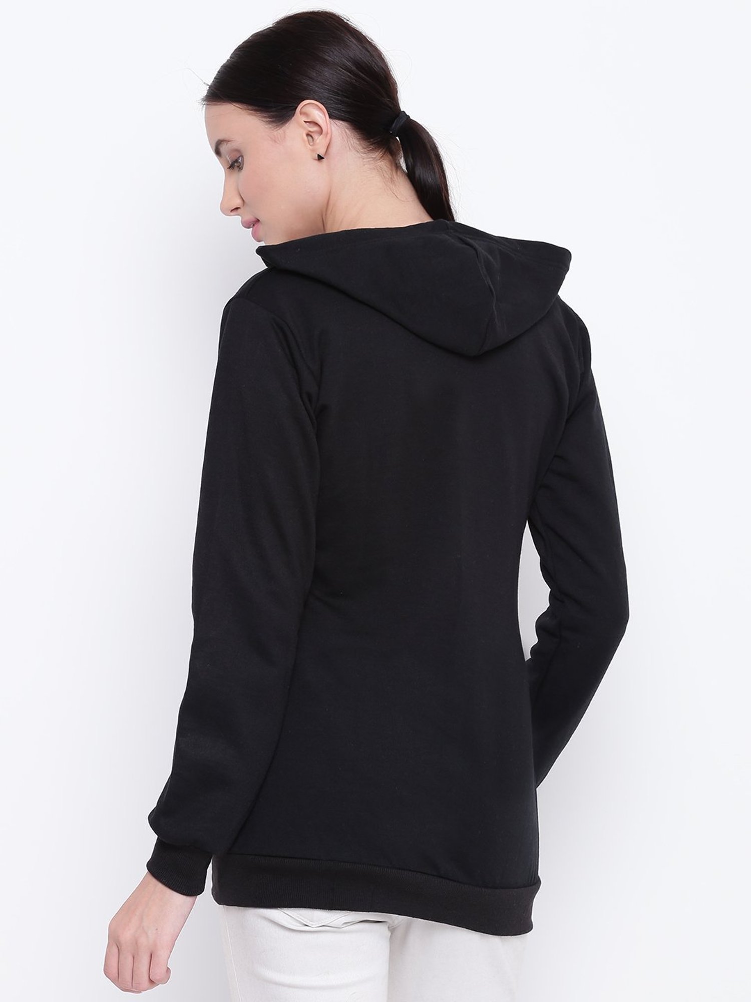 Belle Fille Black Full Sleeves Sweatshirt