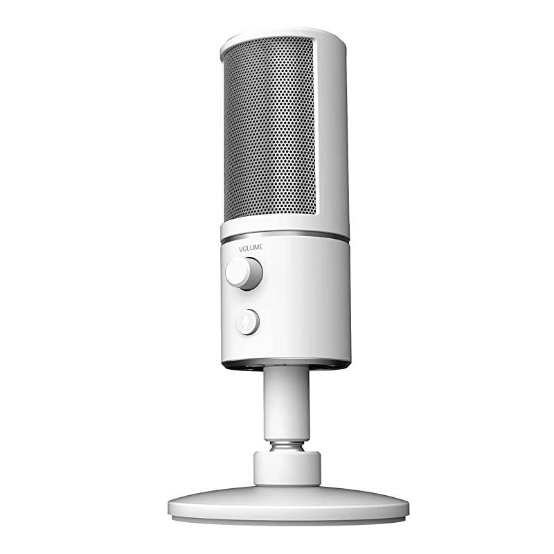 Seiren X USB Streaming Microphone Professional Grade Builtin Shock Mount Supercardiod PickUp Pattern Anodized Aluminum Mercury White one Size