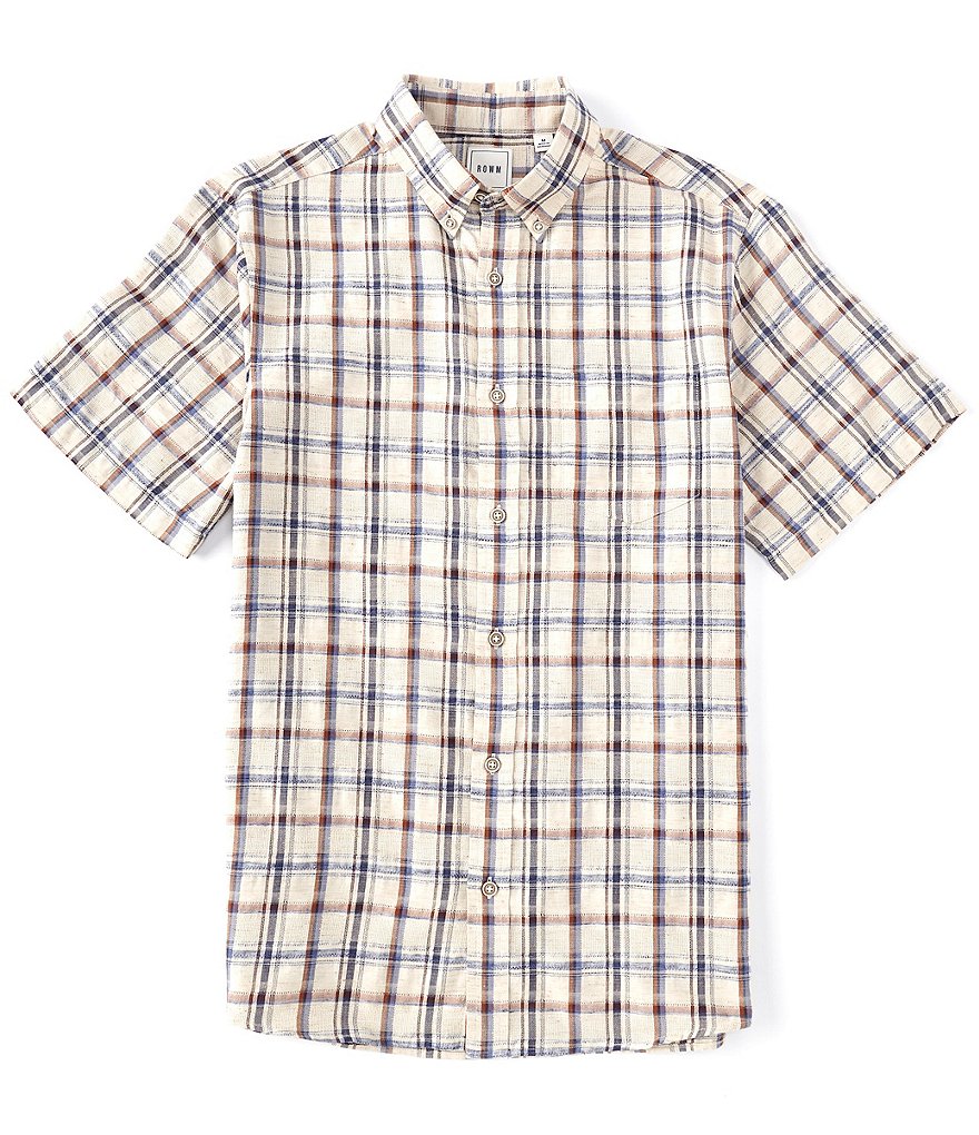 Rowm Short Sleeve Plaid Sportshirt