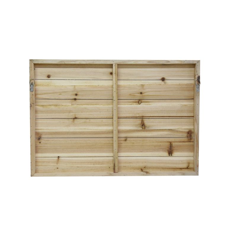 18" x 26" Dog on Beach Print on Planked Wood Wall Sign Panel Blue - Gallery 57