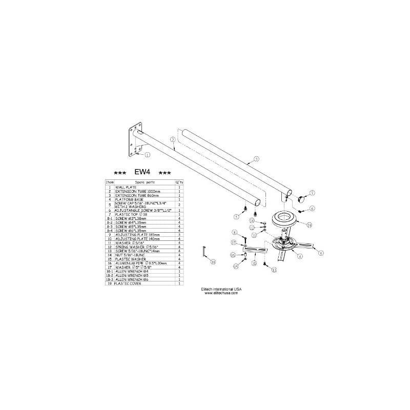 Short Throw Projector Universal Wall Mount up to 56quot Extension from Wall