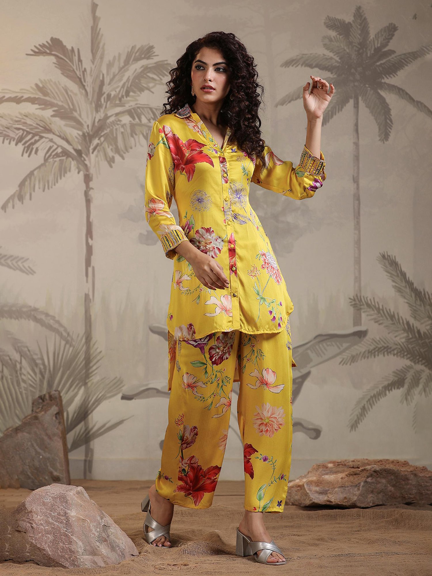 SCAKHI Yellow Co-Ord Set