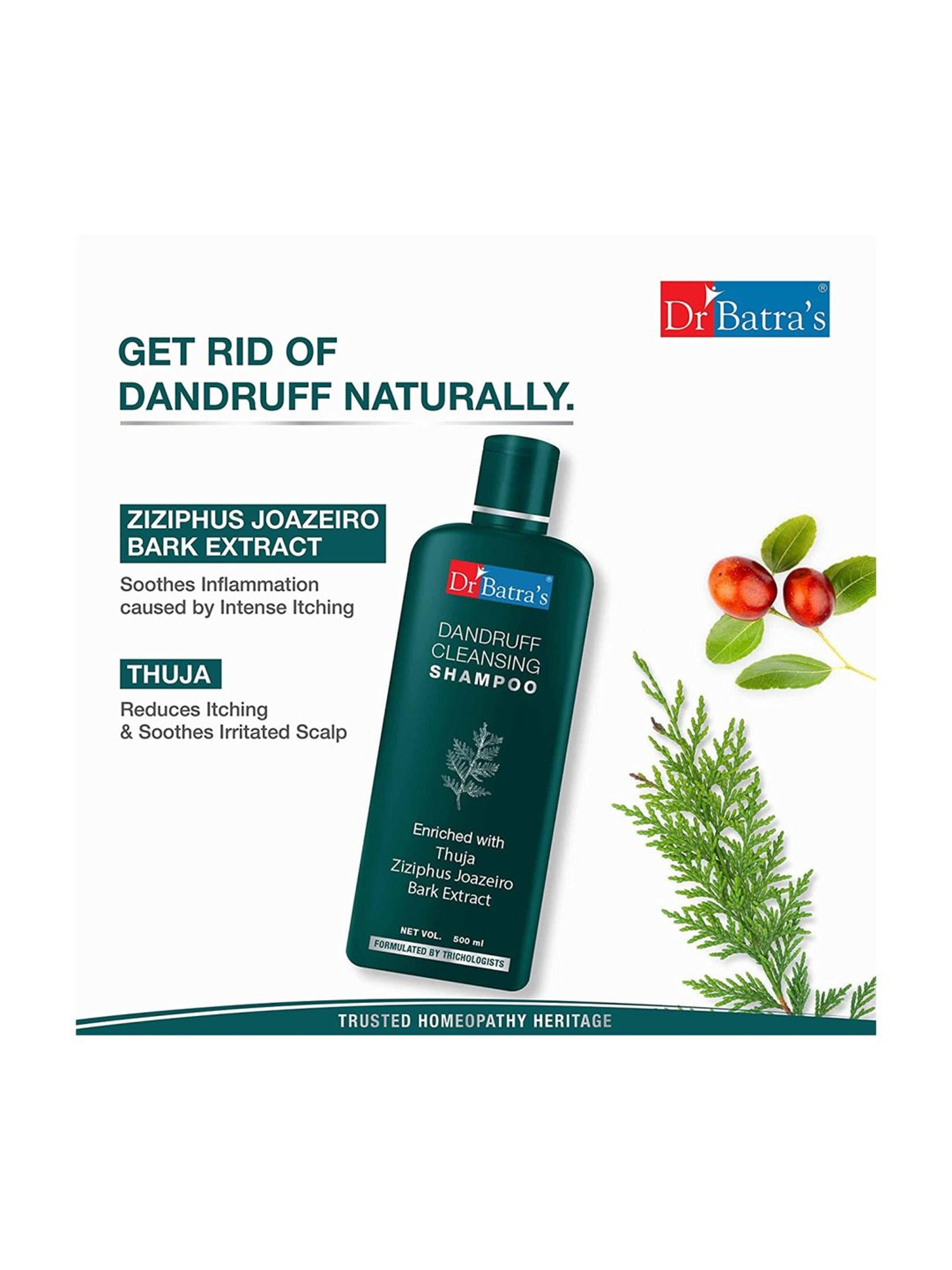 Dr. Batra's Hair Vitalizing Serum, Dandruff Cleansing Shampoo & Hair Fall Control Oil