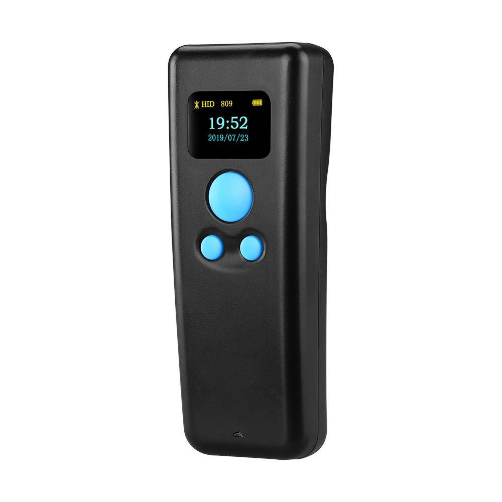 1D 2D QR 2.4G Bluetooth Pocket mini Scanner Warehouse Retail Logistics Barcode Scanner Wireless Reader with Screen