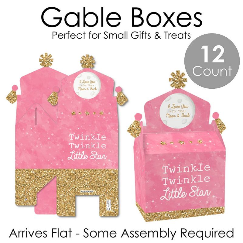 Big Dot of Happiness Pizza Party Time - Square Favor Gift Boxes - Baby Shower or Birthday Party Bow Boxes - Set of 12