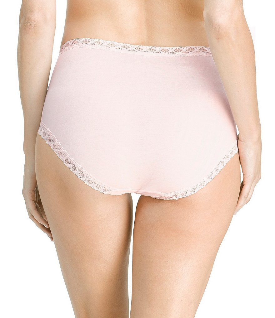 Natori Bliss Pima Cotton Brief Lace Trim Panty
