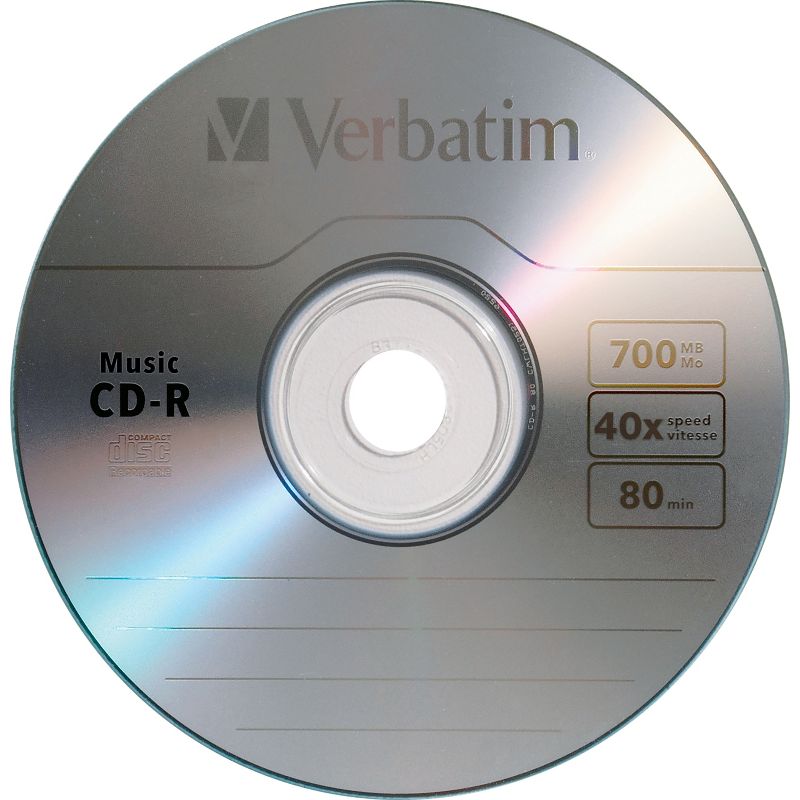 Verbatim Music CD-R 80min 40x with Branded Surface - 25pk Spindle