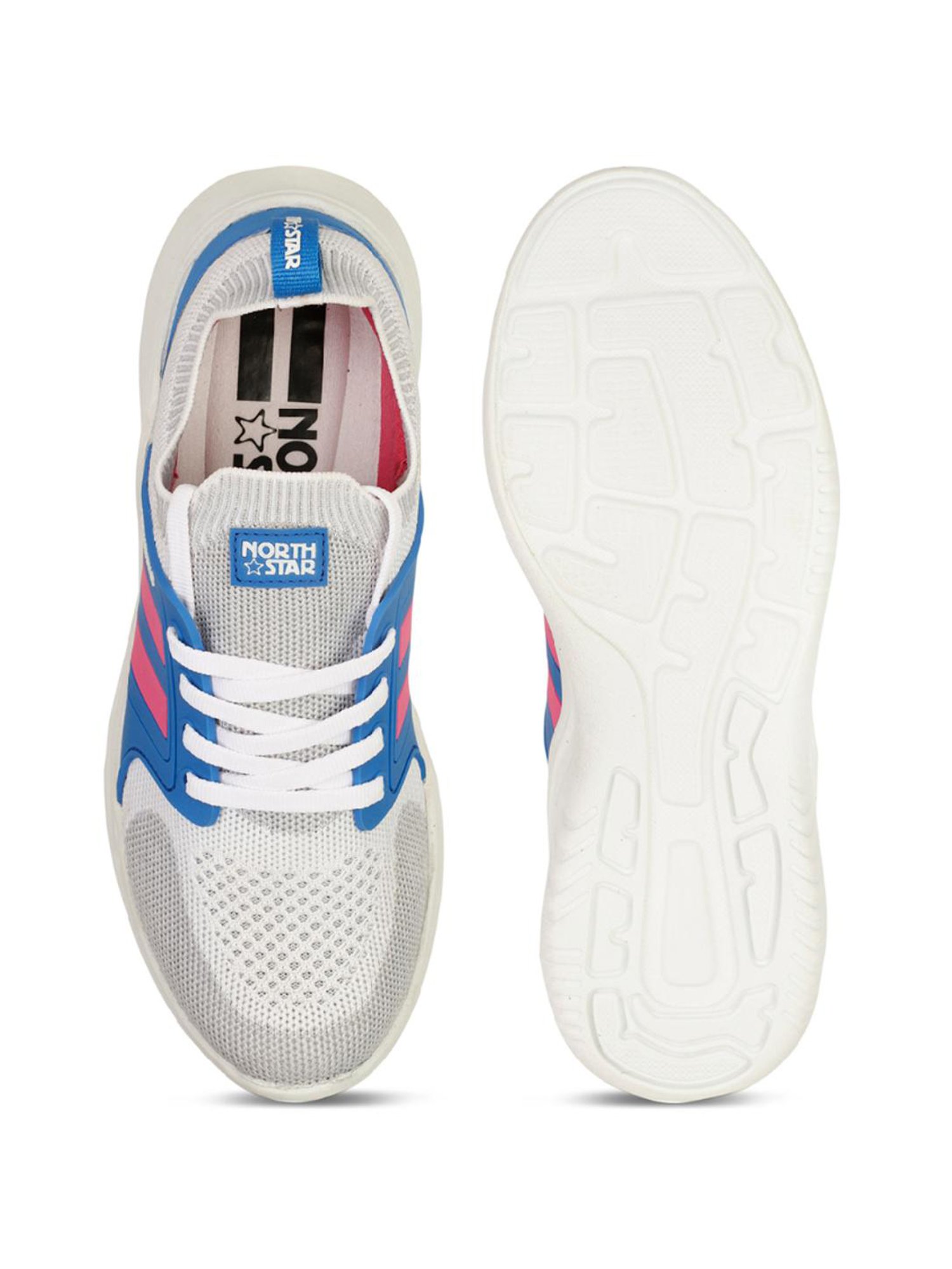 North Star by Bata Women's White Running Shoes