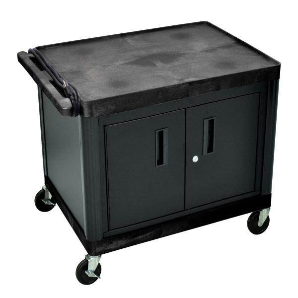 Luxor A/V Cart with Locking Cabinet 27" H