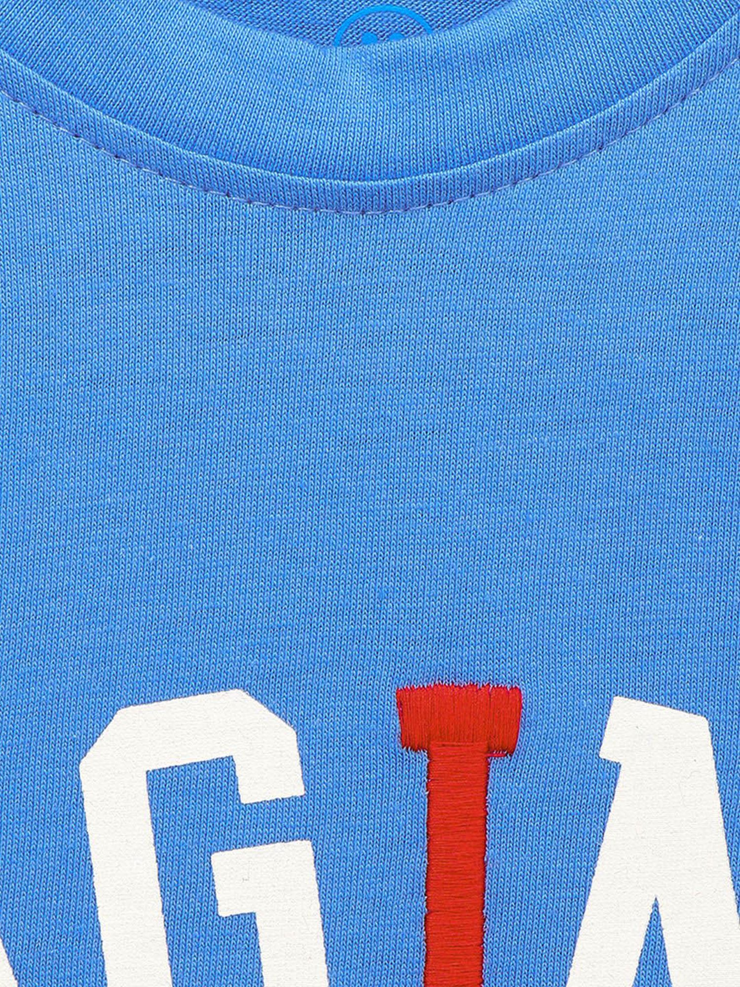 LilPicks Kids Blue Cotton Printed T-Shirt