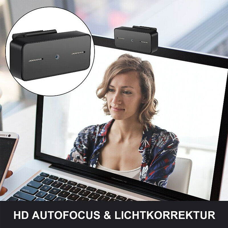 1080p HD Webcam USB Desktop Laptop PC Camera Mini Plug and Play Video Calling Conferencing Computer Camera Built-in Mic