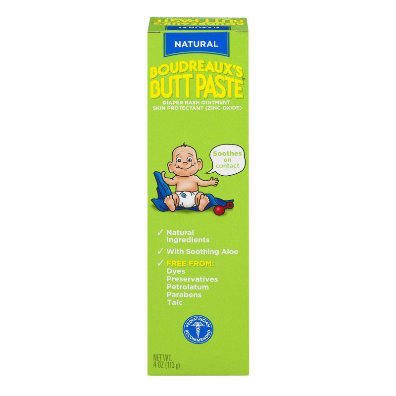 Boudreaux's Butt Paste Baby Diaper Rash Cream with Natural Aloe - 4oz