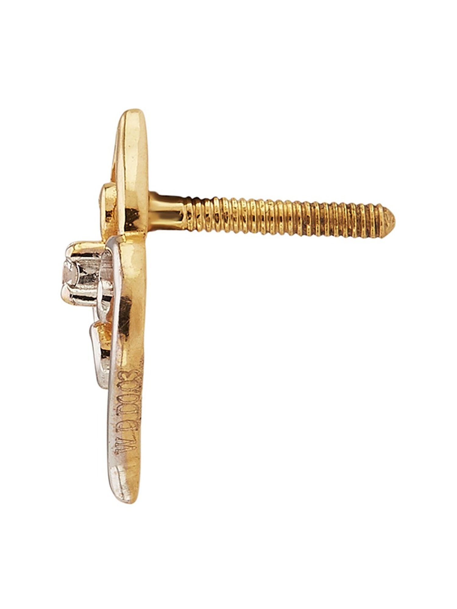 Waman Hari Pethe Jewellers 18k Gold & Diamond Earrings