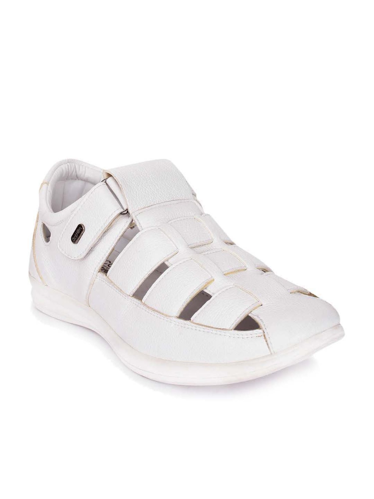 Action Men's White Fisherman Sandals