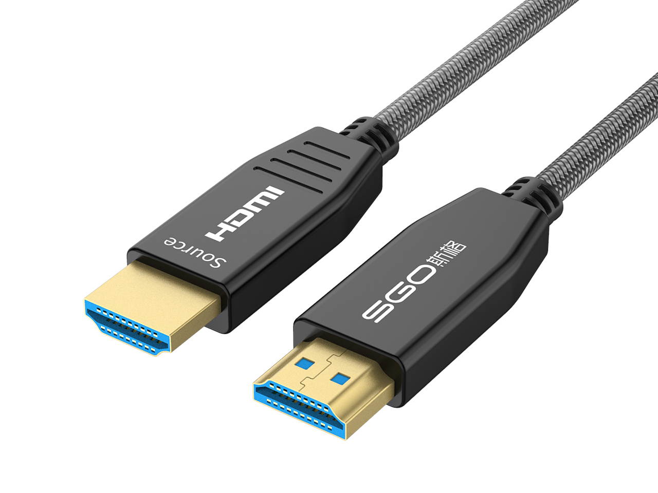 Fiber HDMI Cable 16.4ft 4K 60Hz, HDMI 2.0b Fiber Optic Cable Nylon Braided HDR10, ARC, HDCP2.2, 3D, 32Gbps Fiber Optic HDMI Cable Subsampling 4:4:4/4:2:2/4:2:0 Slim and Flexible