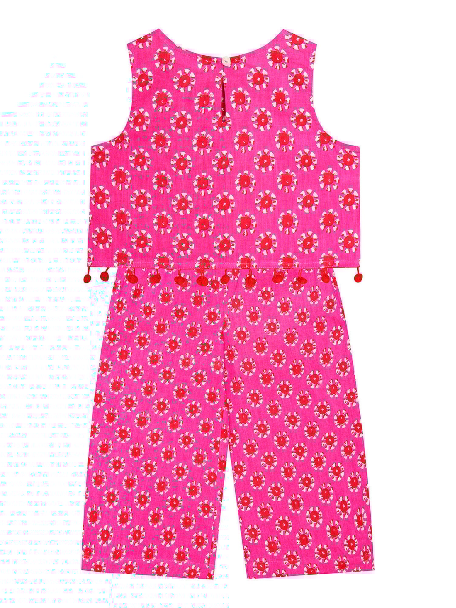 Budding Bees Kids Pink Printed Top with Pyjamas