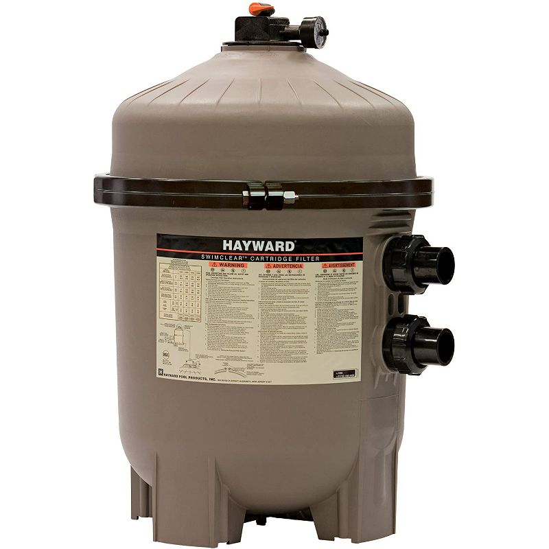 Hayward W3C4030 SwimClear 425 Square Feet Outdoor In Ground Swimming Pool Cartridge Filter with Rapid Release Air Valve and Secure Flange Clamp