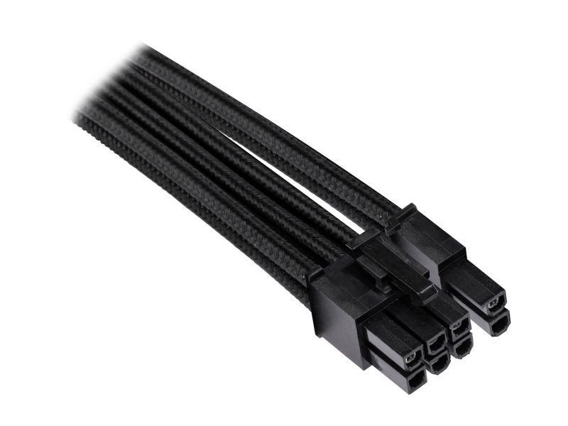 Graphics Card 6+2Pin 8Pin Male to Male Adapter Power Cable for Great Wall Dragon Module Power Supply with Net Cover,Black,about 58cm