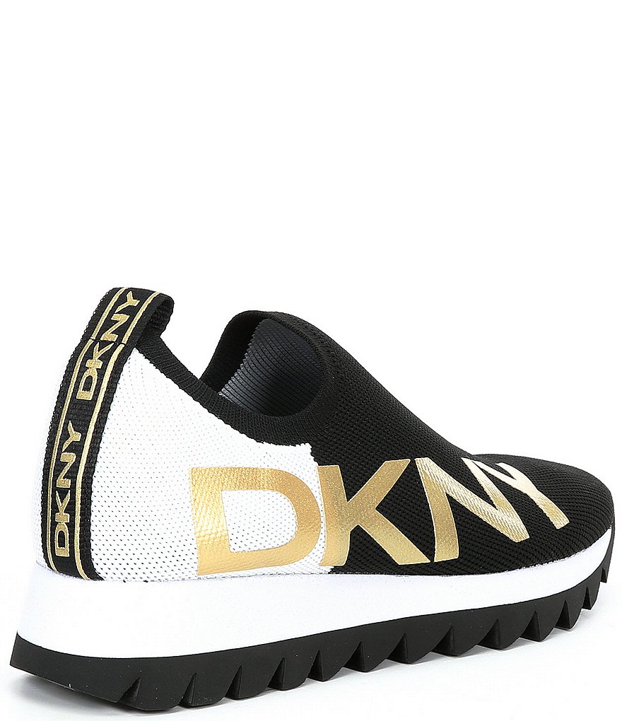 DKNY Azer Knit Signature Logo Slip-On Sneakers