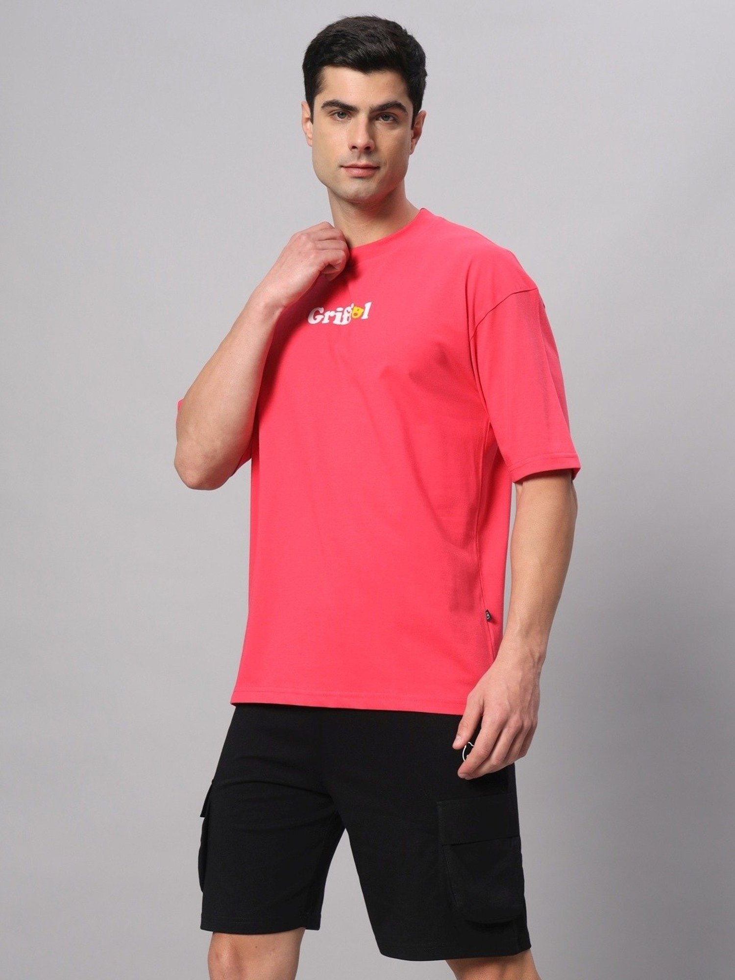 Griffel Pink Cotton Loose Fit Printed Co-Ord Set