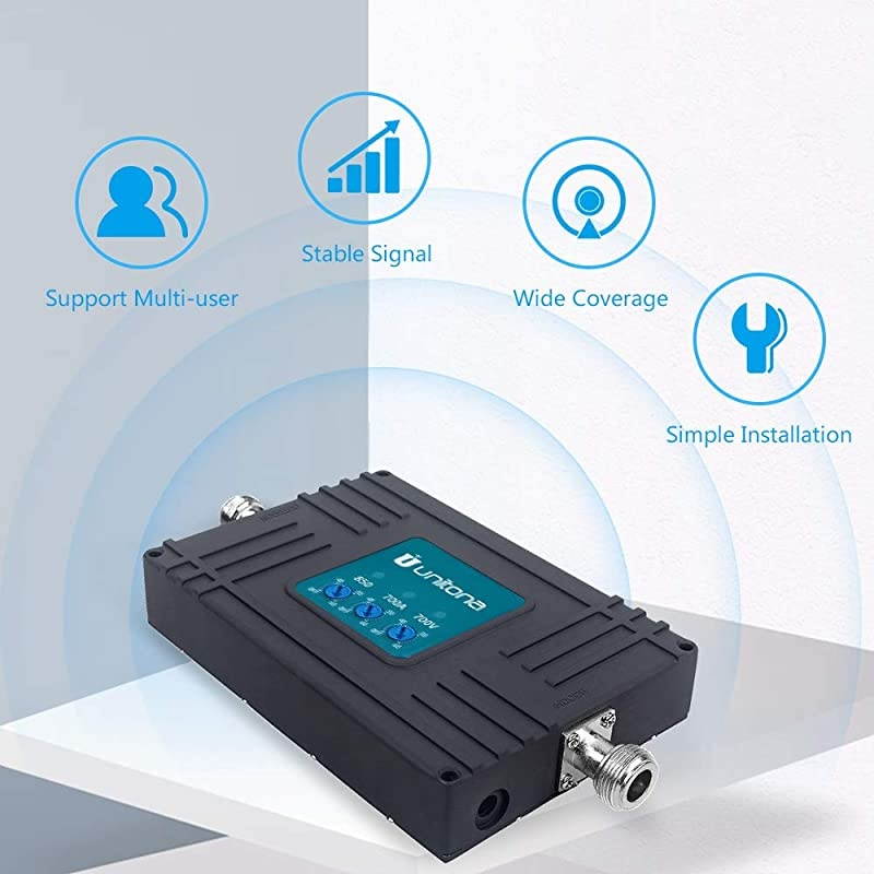 Phone Signal Booster for Home Office Supports All Carriers Verizon AT&T Sprint U.S. ular Amplify 4G LTE CDMA GSM Data Speed & Voice Quality on Band 5/12/13/17 (850/700MHz)