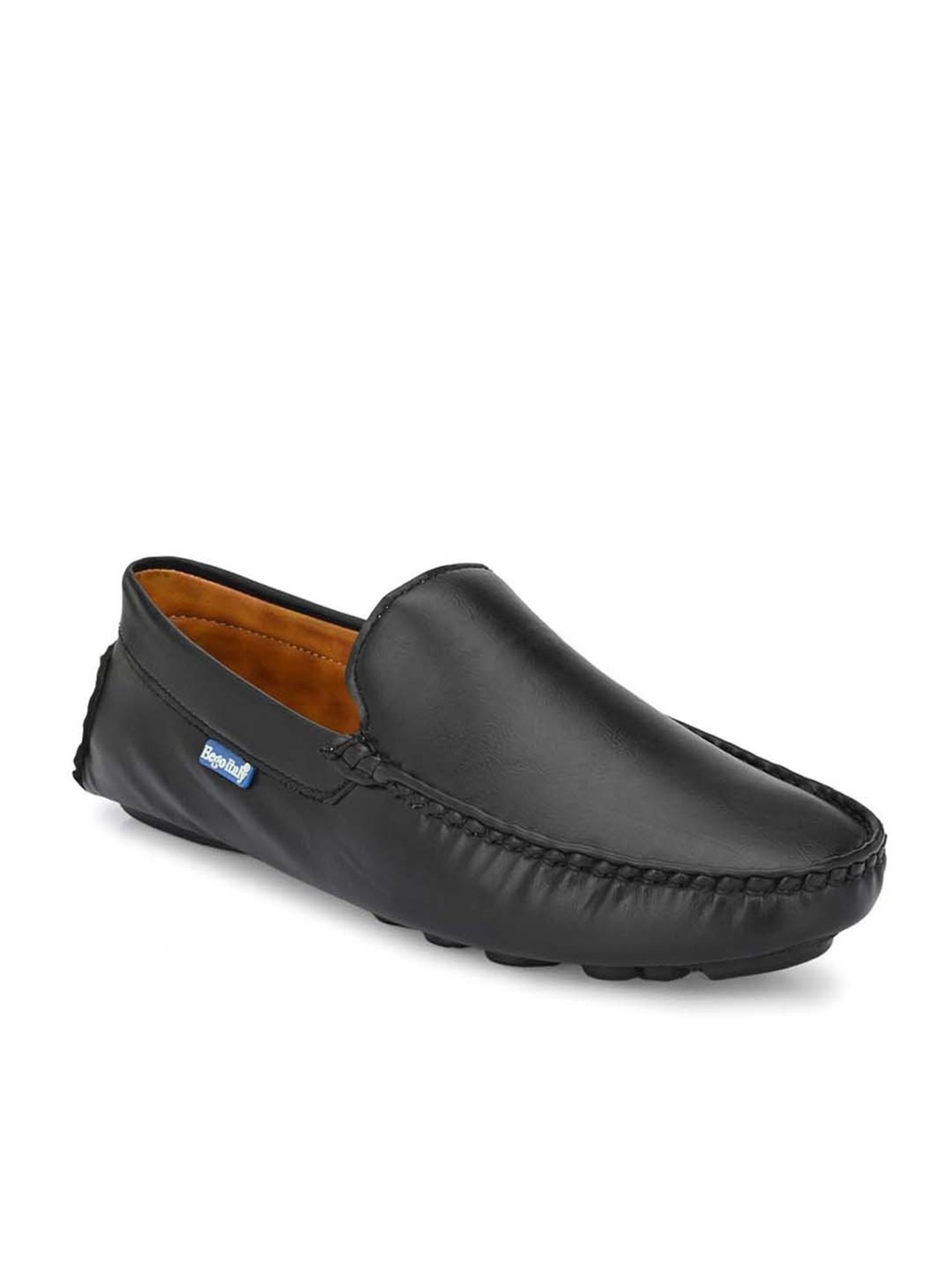 Eego Italy Men's Black Casual Loafers